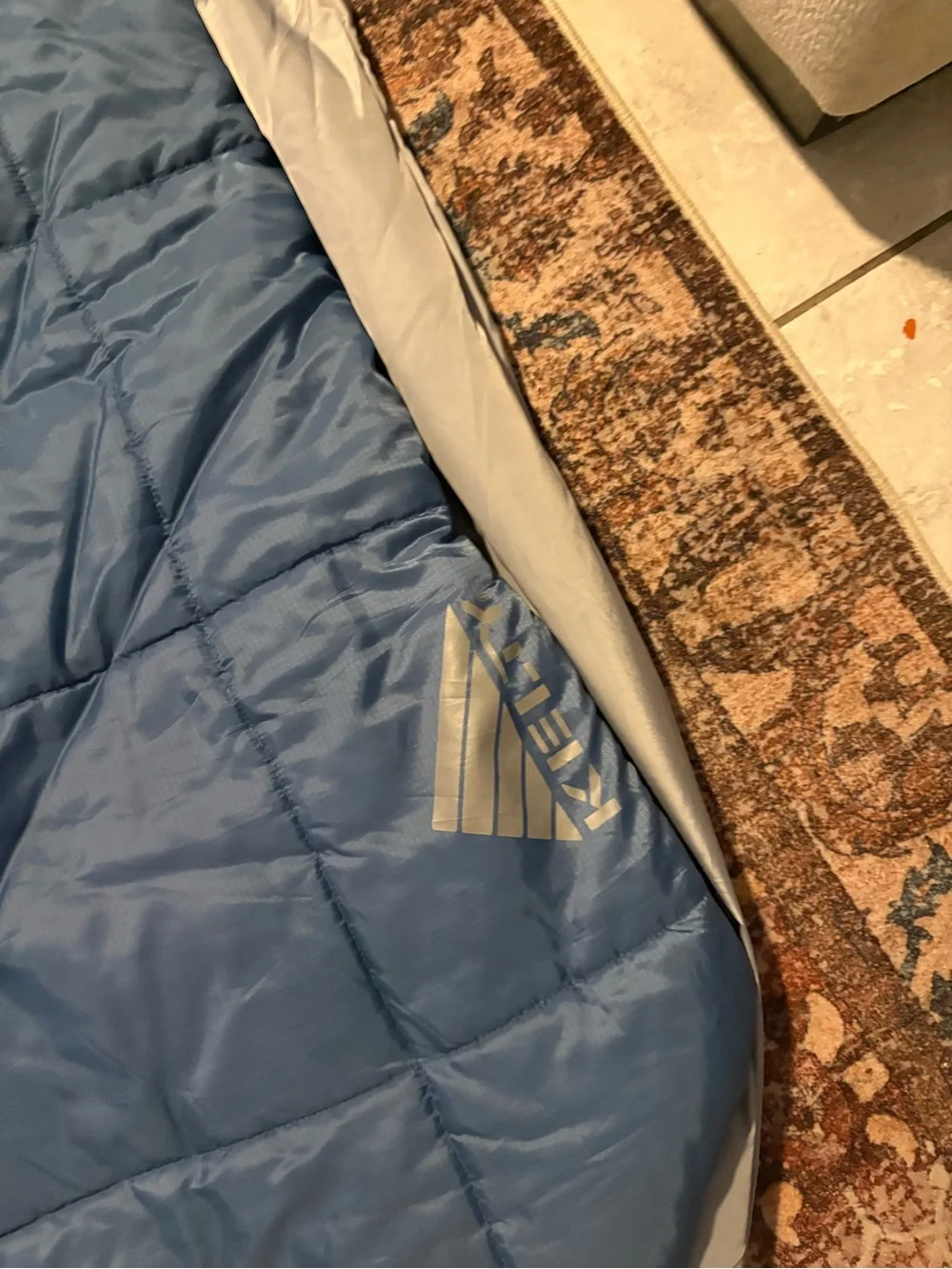 KELTY Blue Quilted DOUBLE WIDE Sleeping Bag 30 degree 68 x 80